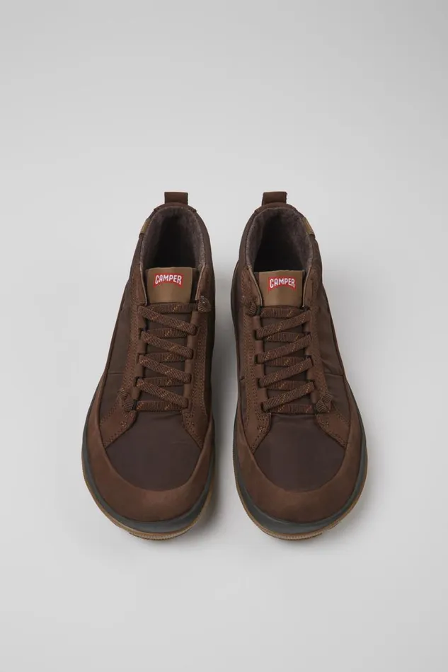 Men Camper Ankle Boots Peu Pista Brown Ankle Boots