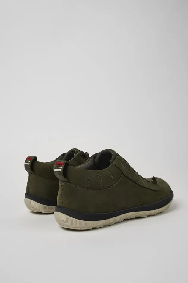 Men Camper Ankle Boots Peu Pista GORETEX Green Nubuck Shoes