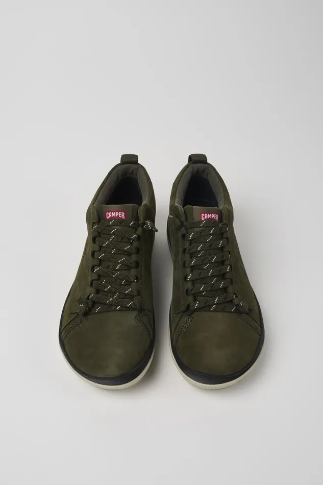 Men Camper Ankle Boots Peu Pista GORETEX Green Nubuck Shoes