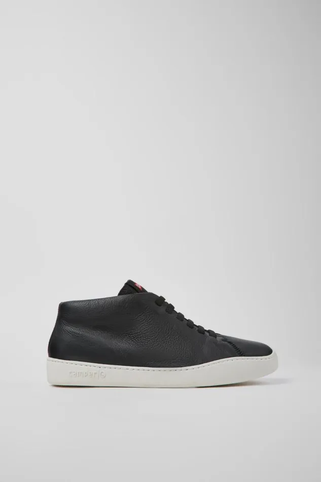 Men Camper Ankle Boots Peu Touring Black Leather Sneakers