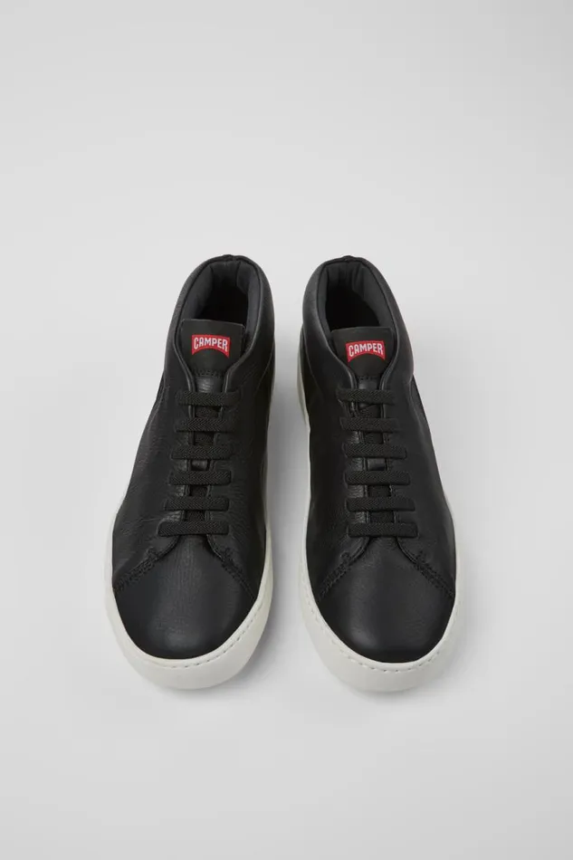 Men Camper Ankle Boots Peu Touring Black Leather Sneakers