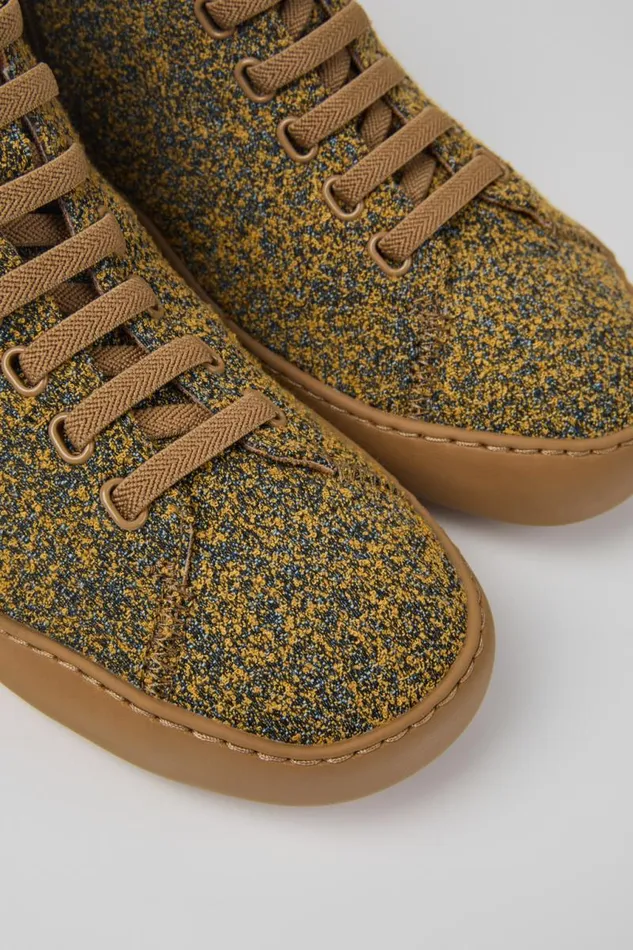 Men Camper Ankle Boots Peu Touring Brownblack Textile Ankle Boots