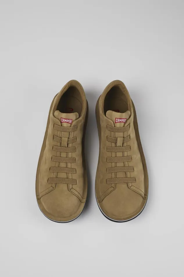 Men Camper Casual Shoes Beetle Brown Nubuck Low Sneaker Men Camper Casual Shoes Beetle Brown Nubuck Low Sneaker