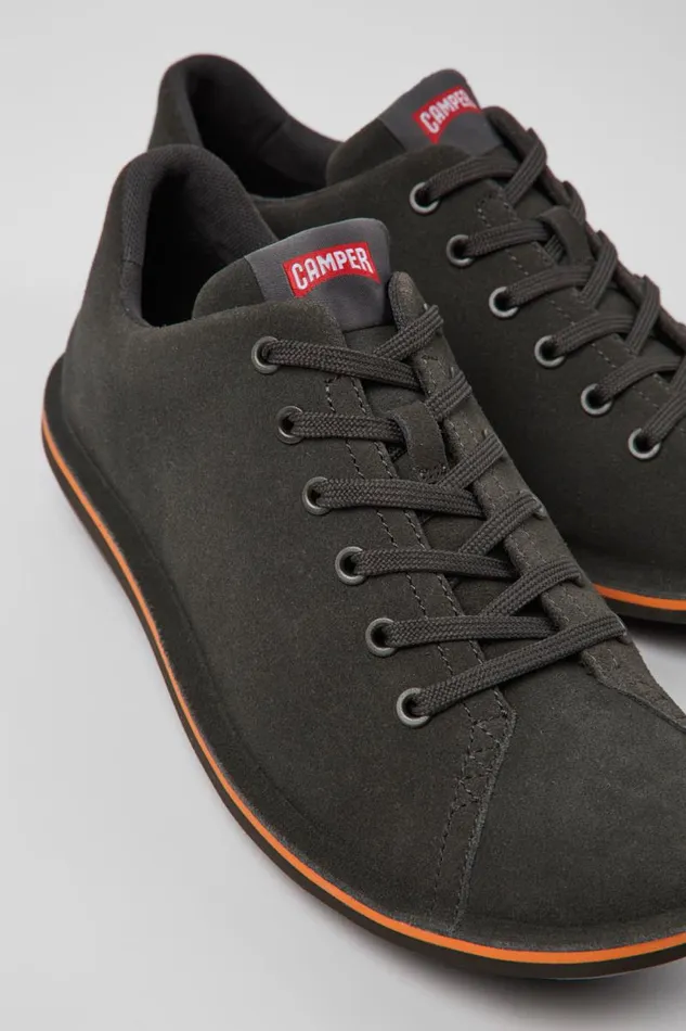 Men Camper Casual Shoes Beetle Dark Gray Nubuck Shoes