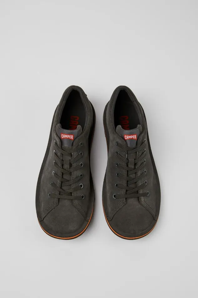 Men Camper Casual Shoes Beetle Dark Gray Nubuck Shoes Men Camper Casual Shoes Beetle Dark Gray Nubuck Shoes
