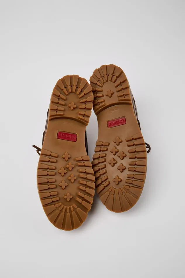 Men Camper Casual Shoes Nautico Brown Leather Moccasin Shoes Men Camper Casual Shoes Nautico Brown Leather Moccasin Shoes