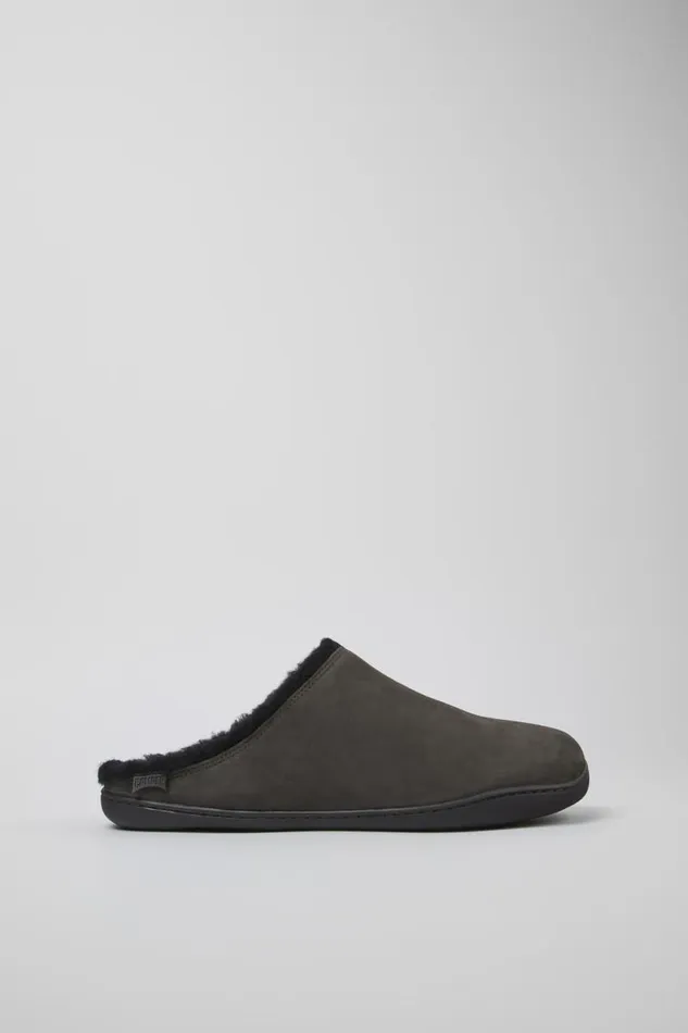 Men Camper Casual Shoes Peu Dark Grey Nubuck Shoes