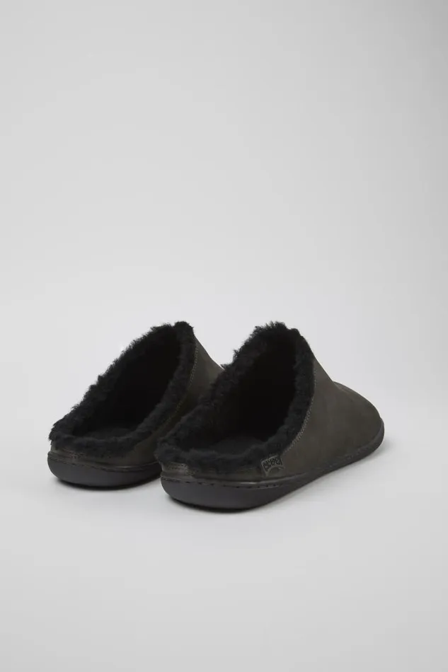 Men Camper Casual Shoes Peu Dark Grey Nubuck Shoes