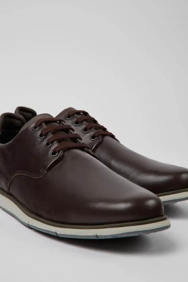 Men Camper Casual Shoes Smith Brown Leather Shoes