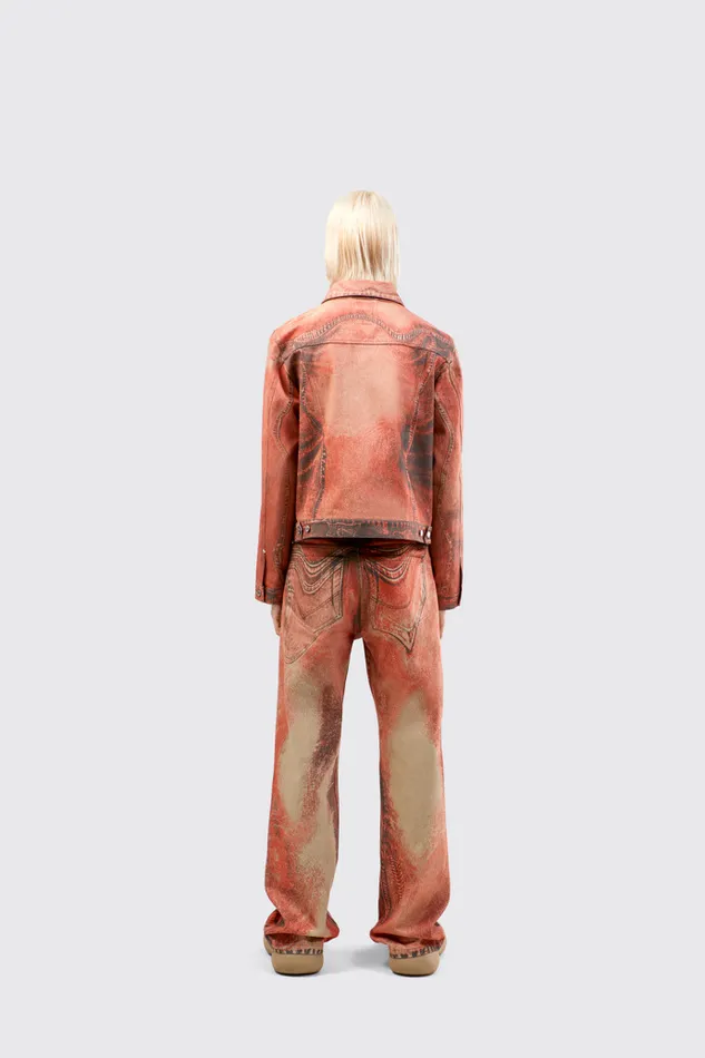 Men Camper Denim Denim Jeans Burnt Orange Denim Jeans