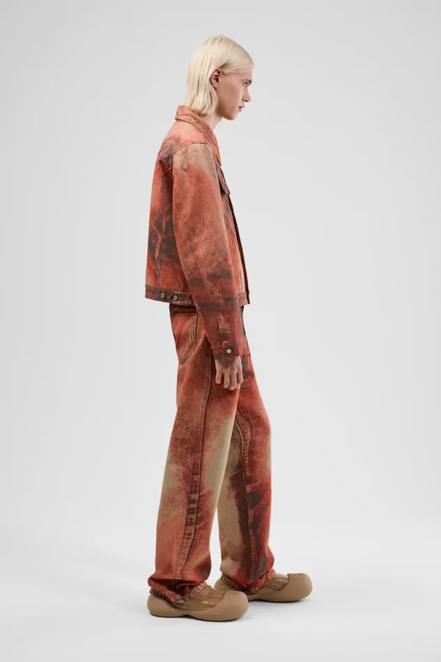 Men Camper Denim Denim Jeans Burnt Orange Denim Jeans