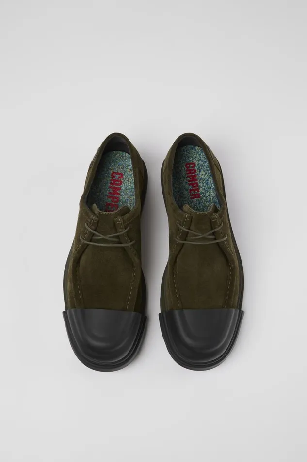 Men Camper Formal Shoes Junction Green Nubuck Wallabee Men Camper Formal Shoes Junction Green Nubuck Wallabee
