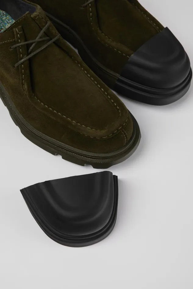 Men Camper Formal Shoes Junction Green Nubuck Wallabee Men Camper Formal Shoes Junction Green Nubuck Wallabee