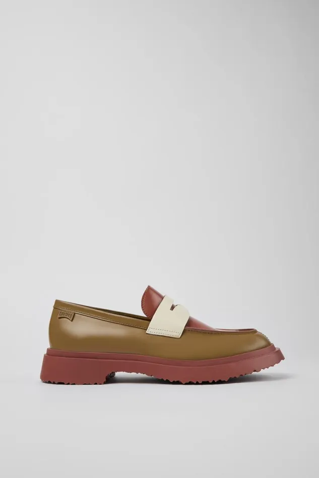 Men Camper Formal Shoes Twins Multicolored Leather Moccasin Men Camper Formal Shoes Twins Multicolored Leather Moccasin