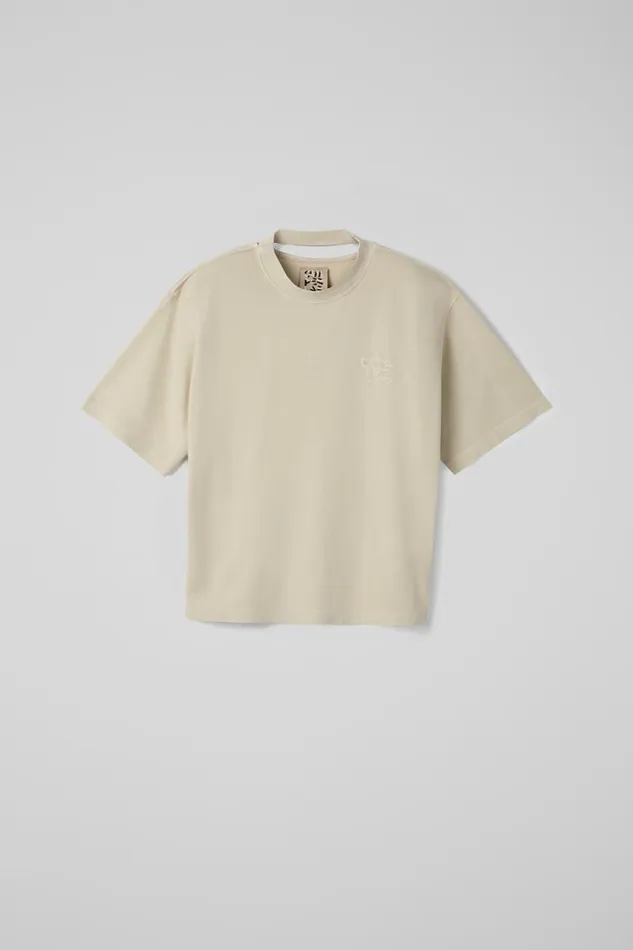 Men Camper Jersey TShirt Beige Organic Cotton TShirt Men Camper Jersey TShirt Beige Organic Cotton TShirt