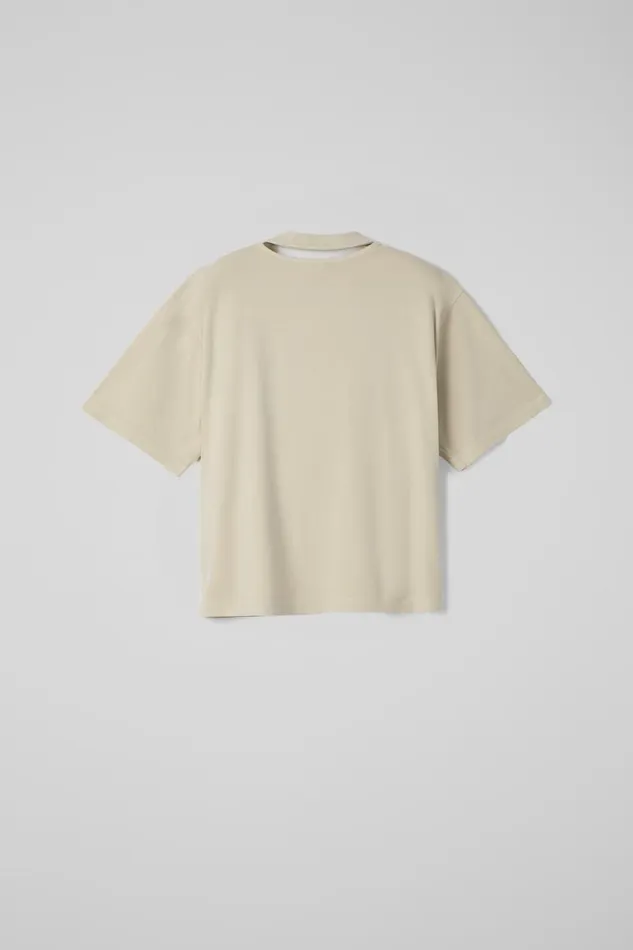 Men Camper Jersey TShirt Beige Organic Cotton TShirt Men Camper Jersey TShirt Beige Organic Cotton TShirt