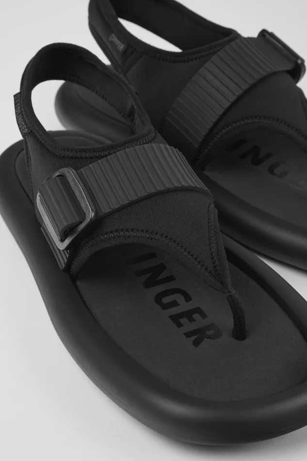 Men Camper Non Leather Shoes Camper X Ottolinger Black Sandals By Camper X Ottolinger