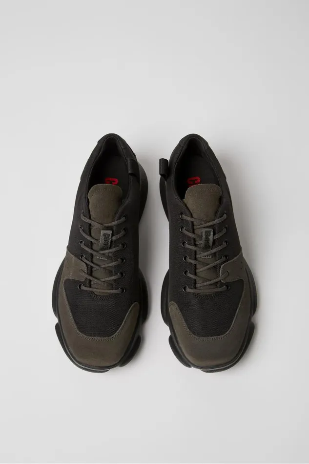 Men Camper Sneakers Karst Black Leather And Recycled PET Sneakers