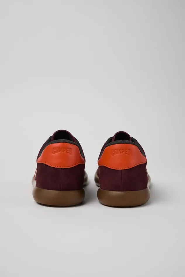 Men Camper Sneakers Pelotas Soller Burgundy NubuckLeather Sneaker