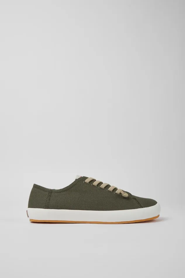 Men Camper Sneakers Peu Rambla Green Textile Sneakers
