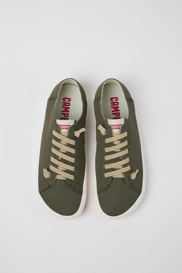 Men Camper Sneakers Peu Rambla Green Textile Sneakers
