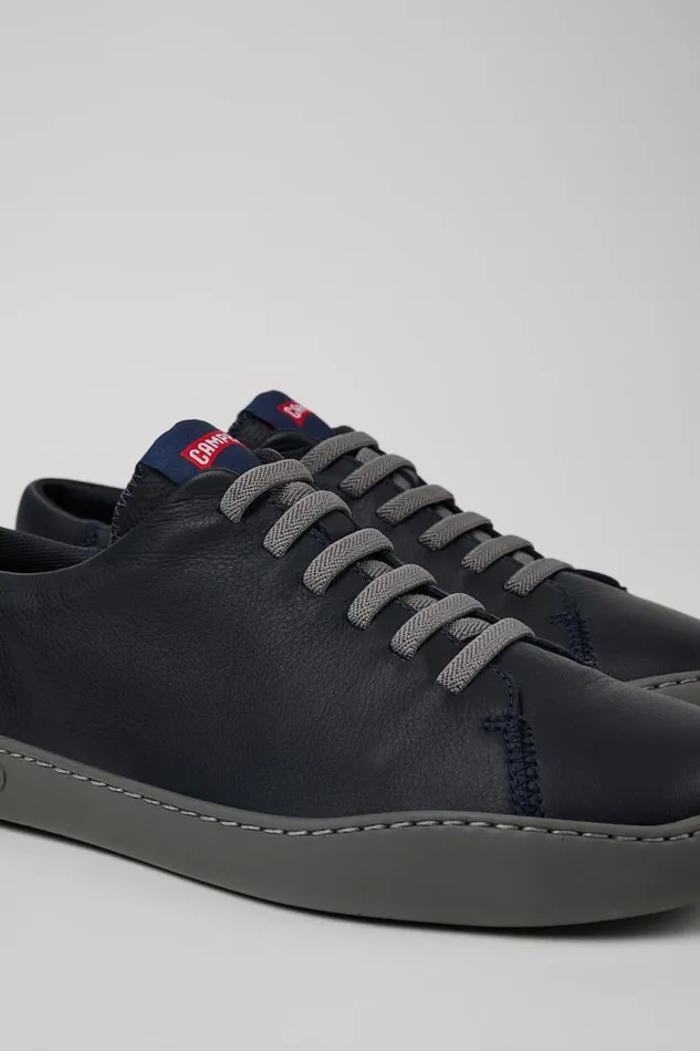 Men Camper Sneakers Peu Touring Blue Leather Sneaker