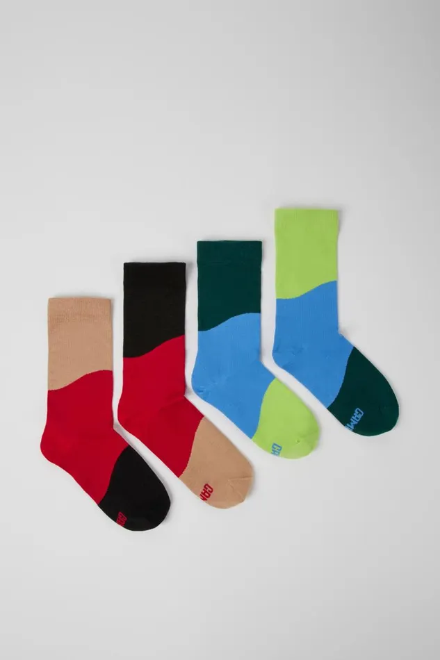 Men Camper Socks Odd Socks Pack Two Pair Pack Of Long Multicolored Socks Men Camper Socks Odd Socks Pack Two Pair Pack Of Long Multicolored Socks