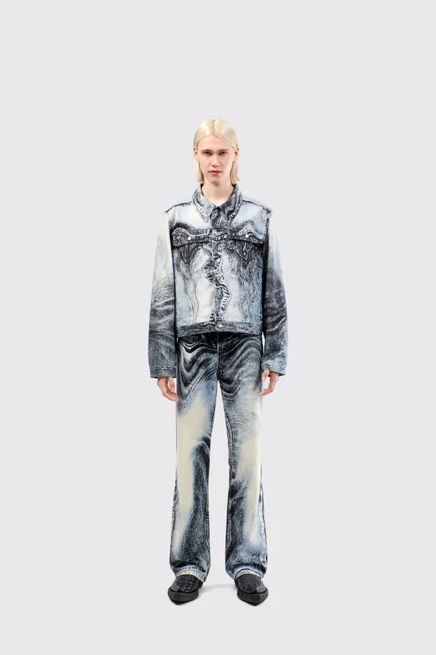 Men Camper TrousersandShorts Denim Jeans BlueBlack Denim Jeans