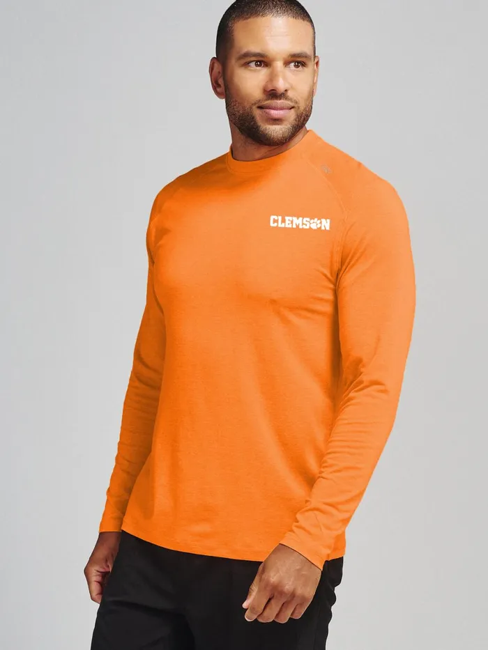 Men Carrollton Long Sleeve Fitness TShirt 8211 Clemson Tasc Performance Long Sleeve TShirts