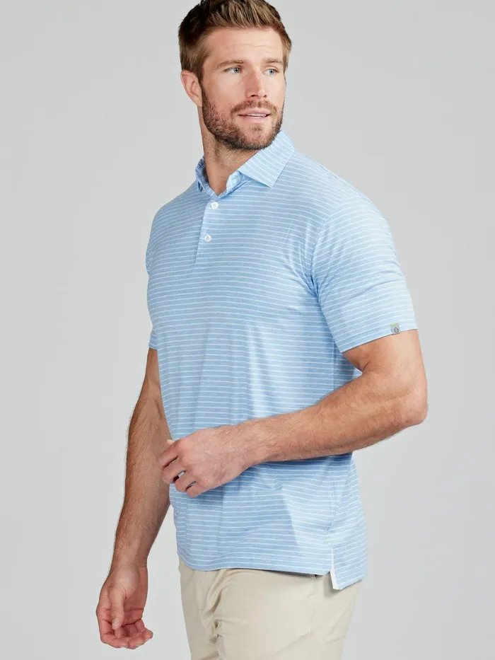 Men Cloud Lightweight Polo Brookline Stripe Tasc Performance Polo Shirts