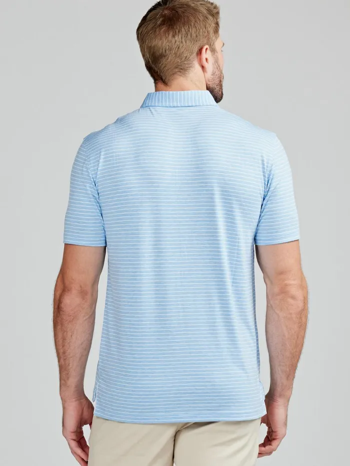 Men Cloud Lightweight Polo Brookline Stripe Tasc Performance Polo Shirts