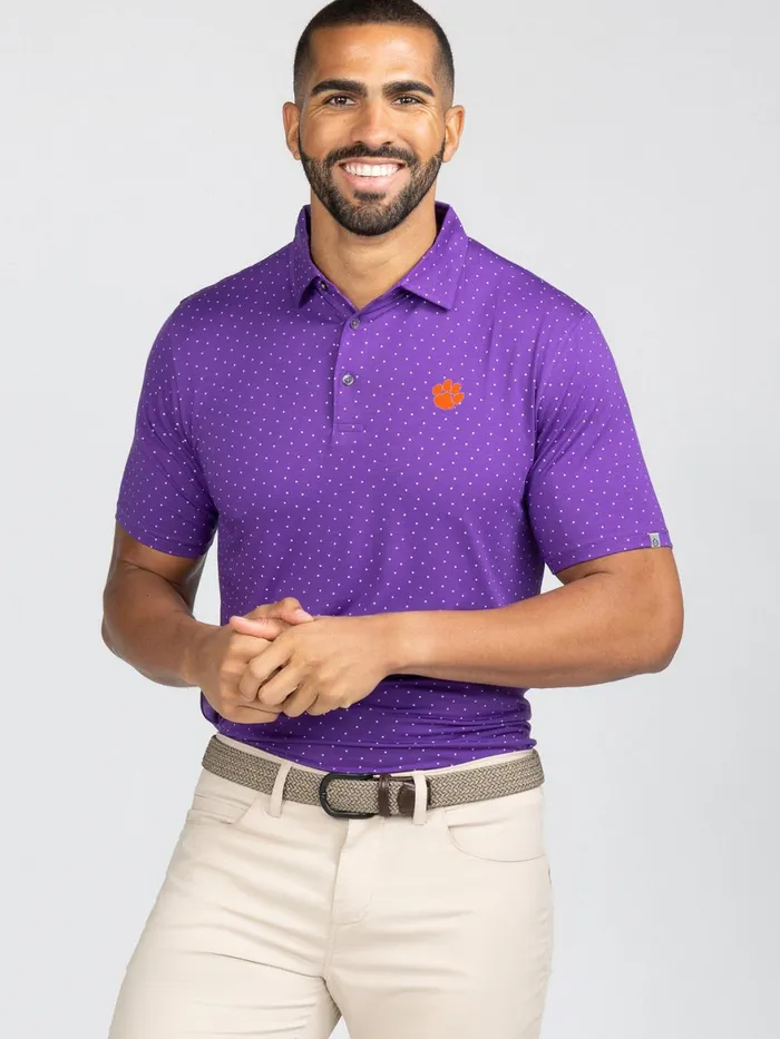 Men Cloud Polo 8211 Ace Dot 8211 Clemson Tasc Performance Polo Shirts