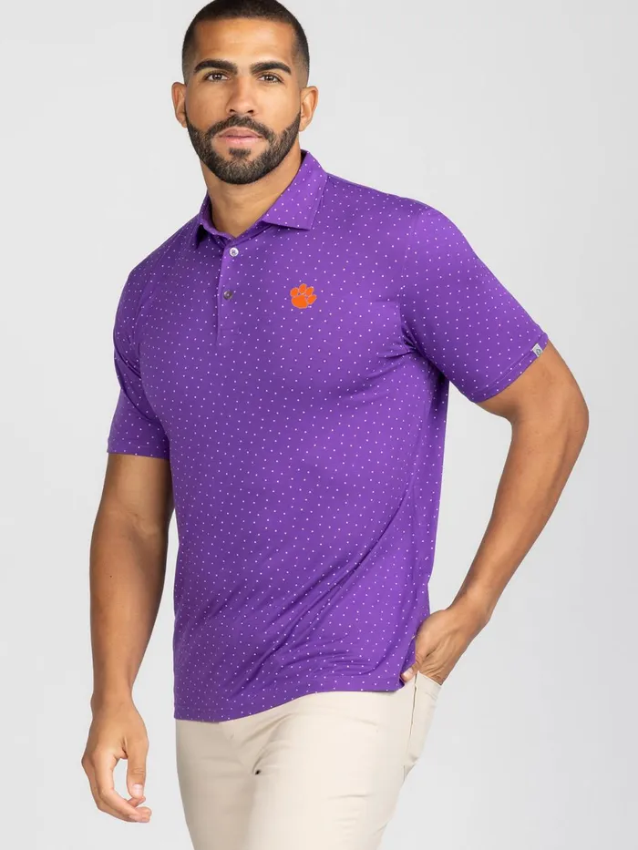 Men Cloud Polo 8211 Ace Dot 8211 Clemson Tasc Performance Polo Shirts