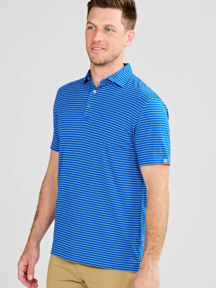 Men Cloud Polo 8211 Brookline Stripe Tasc Performance Polo Shirts