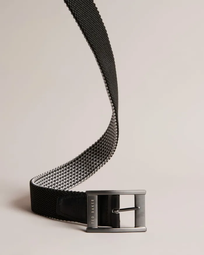 Men COLUMMM 8211 Reversible Woven Elastic Belt Black Ted Baker Belts Men COLUMMM 8211 Reversible Woven Elastic Belt Black Ted Baker Belts