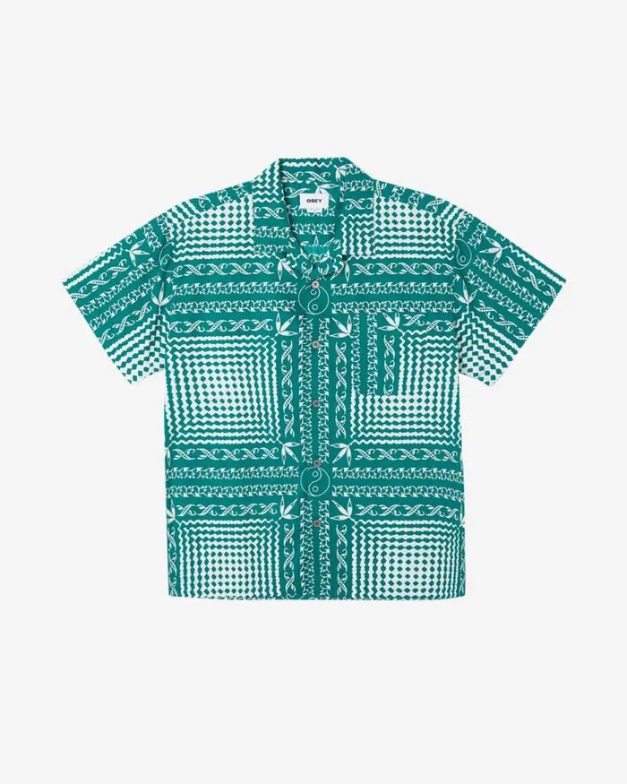 Men CORTEX SS SHIRT Aventurine Green Multi OBEY Clothing TOPS