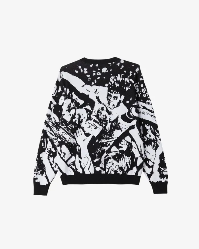 Men CROWD SURFING SWEATER Black Multi OBEY Clothing SWEATERS