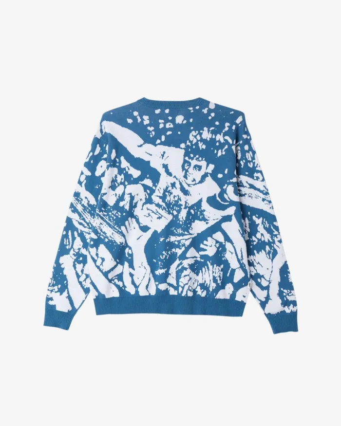 Men CROWD SURFING SWEATER Black Multi OBEY Clothing SWEATERS