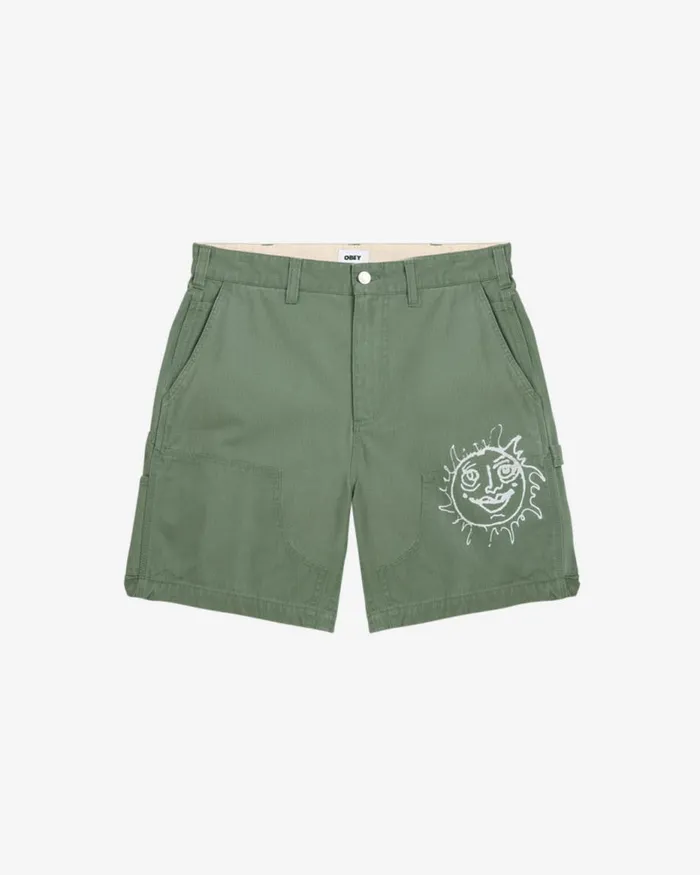 Men DELTA CARPENTER SHORT Unbleached OBEY Clothing BOTTOMS
