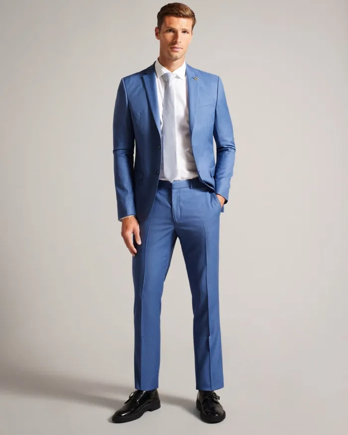 Men DORSETS 8211 Wool Suit Trousers Blue Ted Baker Suits Men DORSETS 8211 Wool Suit Trousers Blue Ted Baker Suits