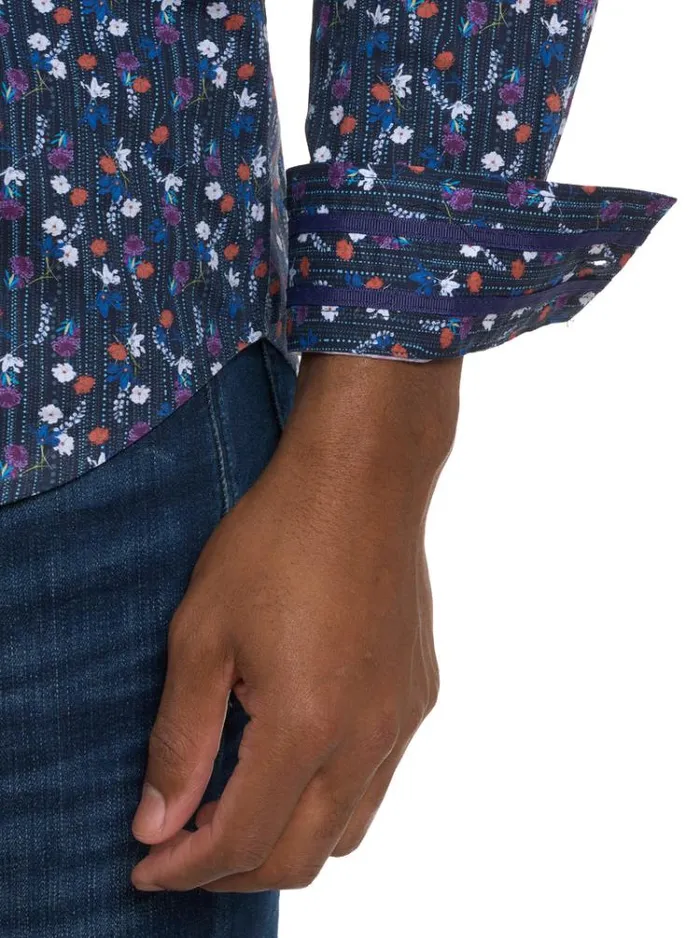 Men EGGER LONG SLEEVE KNIT BUTTON DOWN SHIRT Multi Robert Graham Button Down Shirts