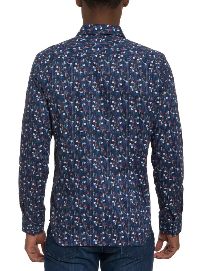 Men EGGER LONG SLEEVE KNIT BUTTON DOWN SHIRT Multi Robert Graham Button Down Shirts