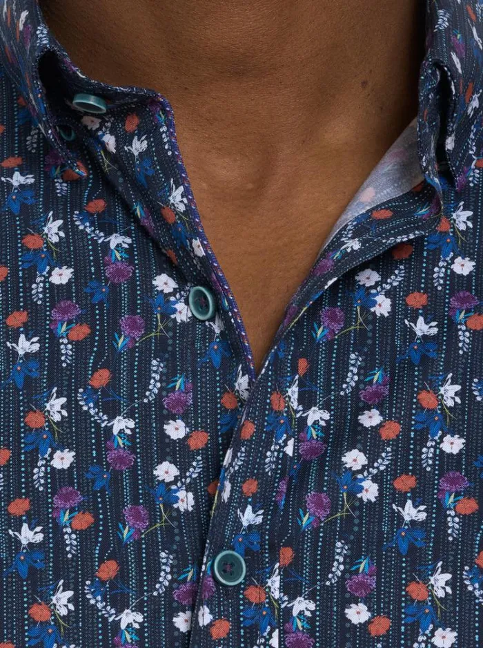 Men EGGER LONG SLEEVE KNIT BUTTON DOWN SHIRT Multi Robert Graham Button Down Shirts
