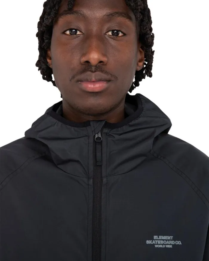 Men Element Hoodies and Jackets Alder 20 Travel Windbreaker Flint Black