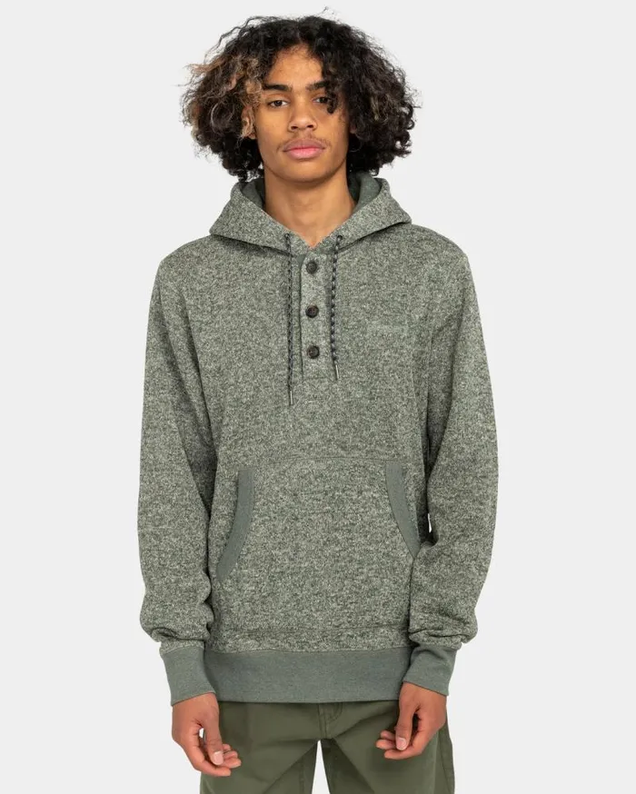 Men Element Hoodies and Jackets Highland Henley Sweater Charcoal Heather