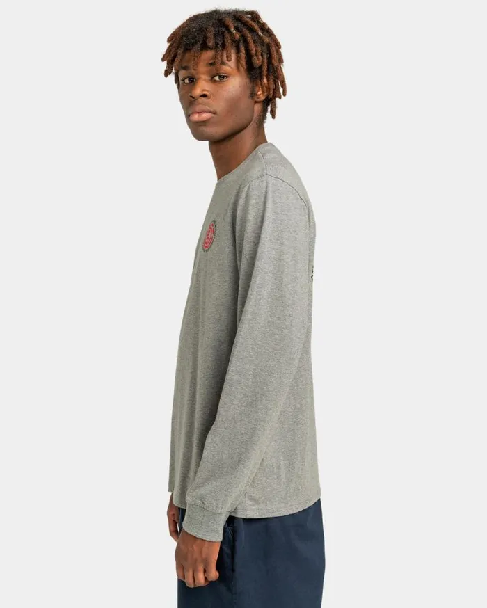Men Element TShirts Seal Long Sleeve TShirt Light Grey Heather