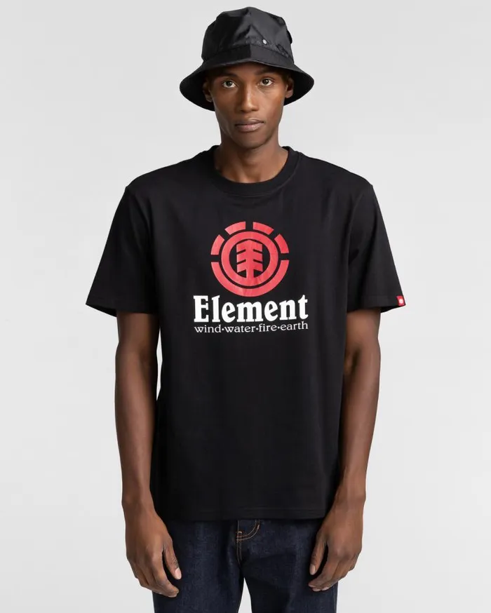 Men Element TShirts Vertical Short Sleeve TShirt Flint Black Men Element TShirts Vertical Short Sleeve TShirt Flint Black