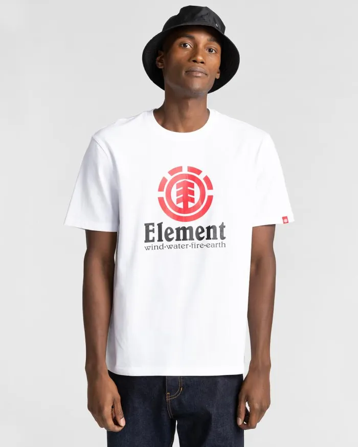 Men Element TShirts Vertical Short Sleeve TShirt Optic White Men Element TShirts Vertical Short Sleeve TShirt Optic White