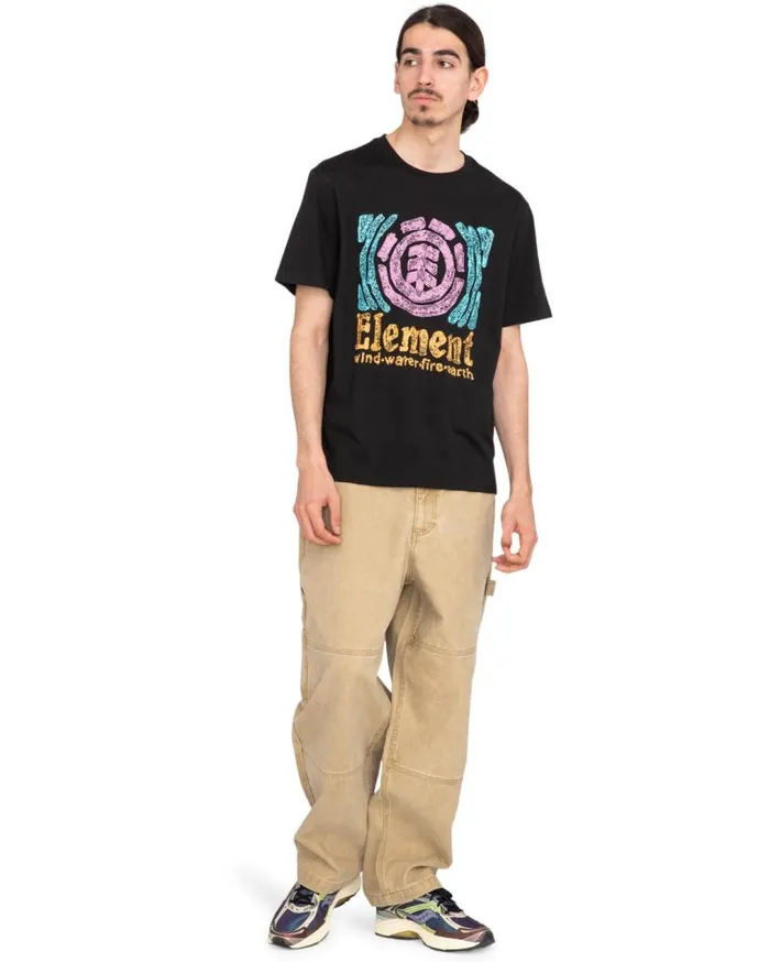 Men Element TShirts Volley Short Sleeve TShirt Flint Black