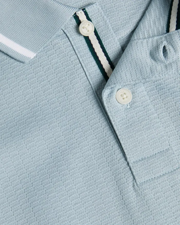 Men ERWEN 8211 Regular Fit Textured Polo Shirt Light Blue Ted Baker Polo Shirts Men ERWEN 8211 Regular Fit Textured Polo Shirt Light Blue Ted Baker Polo Shirts